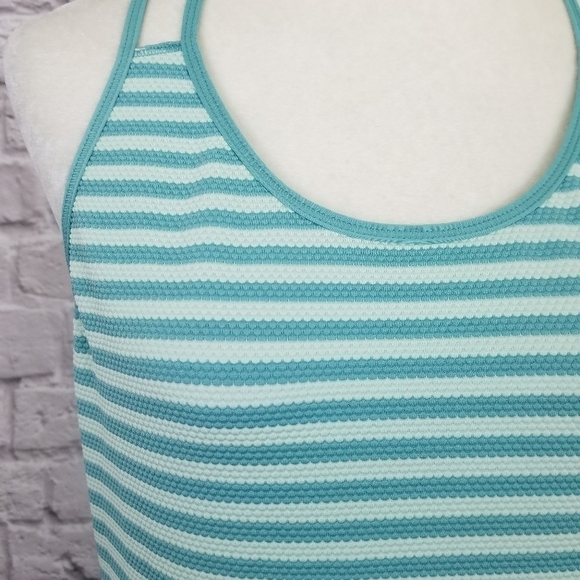 Calia by Carrie Underwood green striped waffle knit racerback tank top size M - Picture 4 of 10
